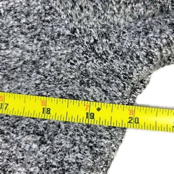 Pure J Jill Cardigan Size S Black Marled Snap Closure High Neck Pockets Longline - Picture 9 of 11